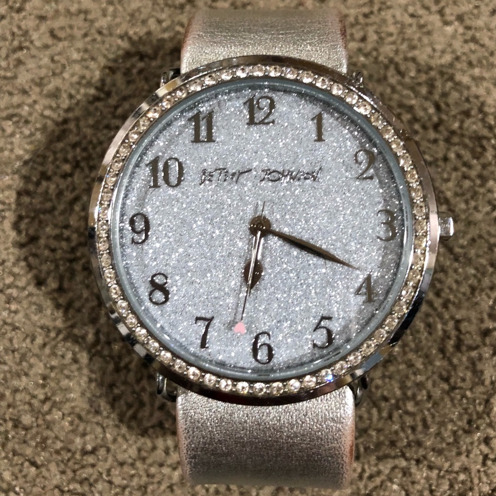 Silver watch with large face